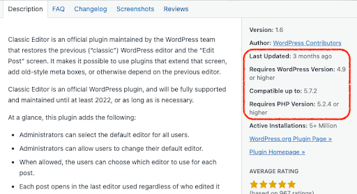 outdated plugin